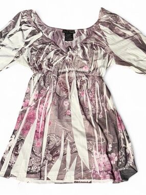 Simply Irresistible Floral Print Sinched Waist Tunic Dress